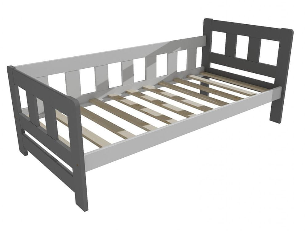 eoshop Detská posteľ VMK010FB KIDS (Rozmer: 90 x 200 cm, Farba dreva: farba sivá + biela)